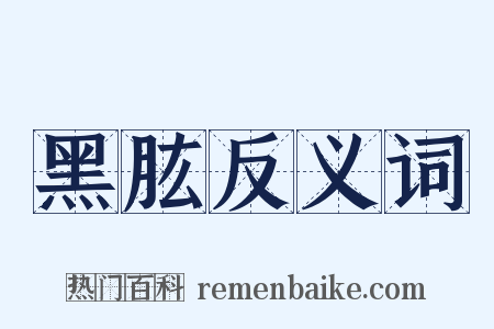 黑肱反义词是什么意思的图片